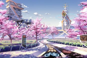 Spring Season Anime background wallpaper