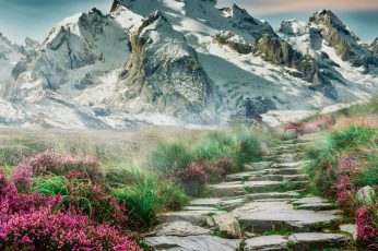 Spring Season Mountain background wallpaper