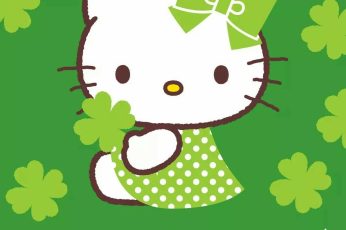 St. Patrick’s Day Hello Kitty 1080p Wallpaper