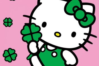 St. Patrick’s Day Hello Kitty Laptop Wallpaper
