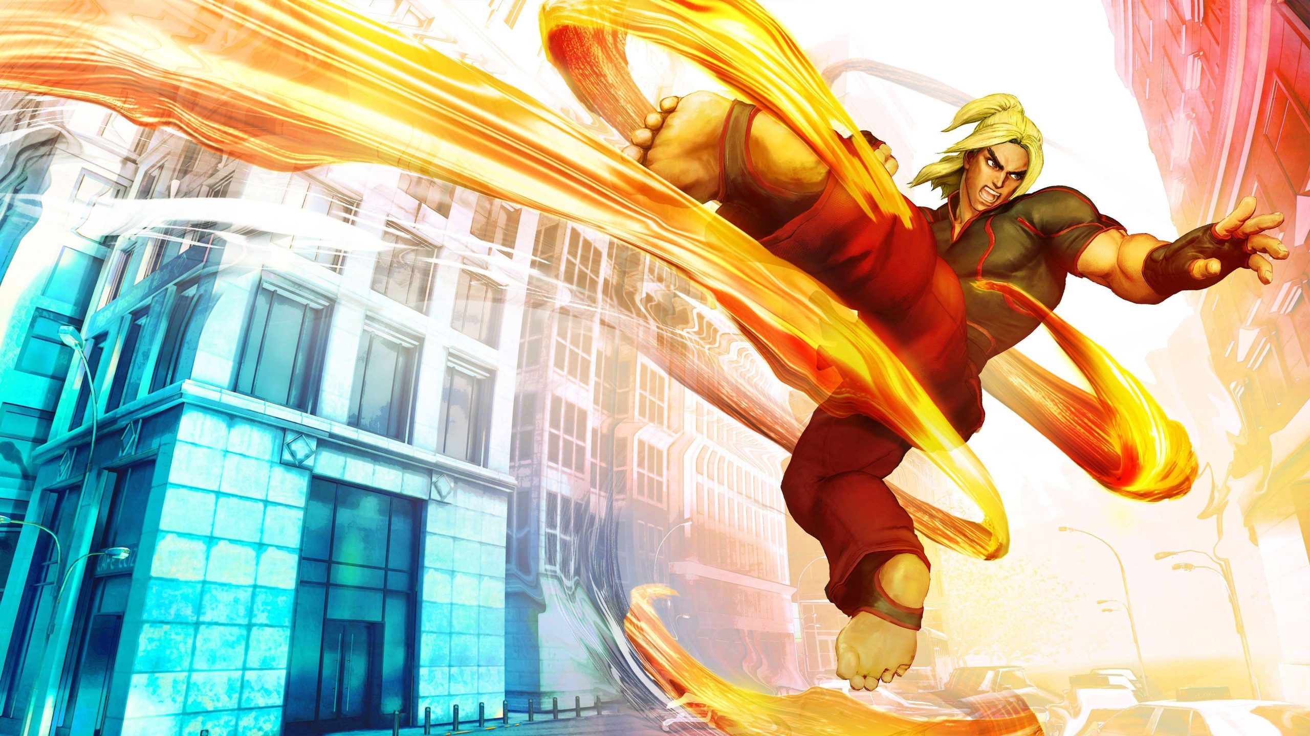 Street Fighter Ken Desktop Wallpaper 4k